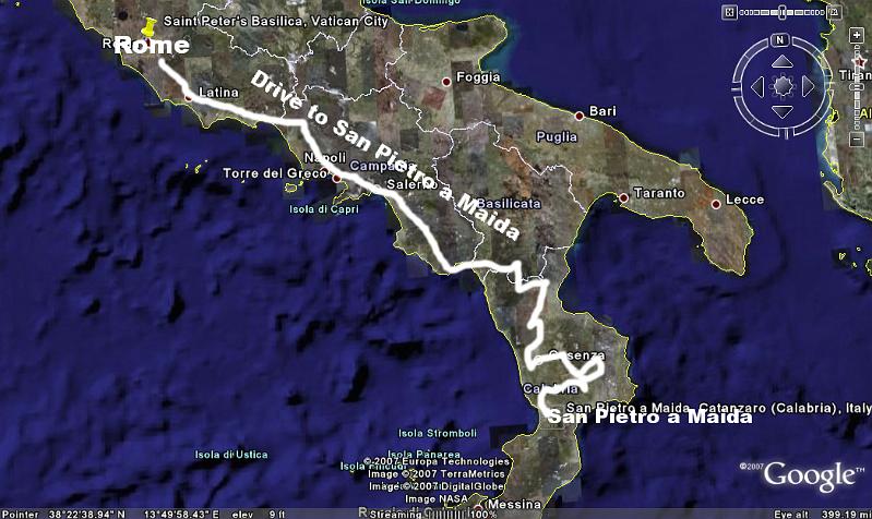 MapROME-SPM1.jpg - THE DRIVE DOWN TO CALABRIA