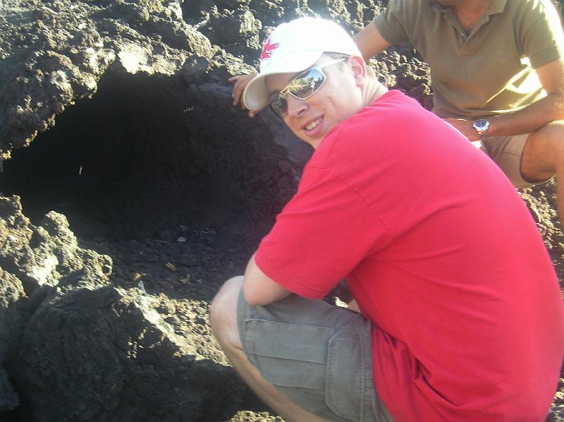 P1010166.jpg - JOE BY LAVA VENT - IT IS STILL HOT INSIDE